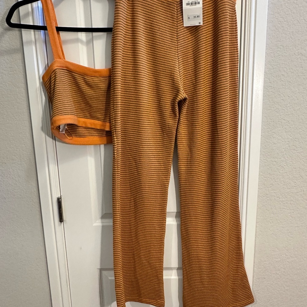 Zara Ribbed Wide-Leg Knit SET- BNWT - Picture 5 of 6